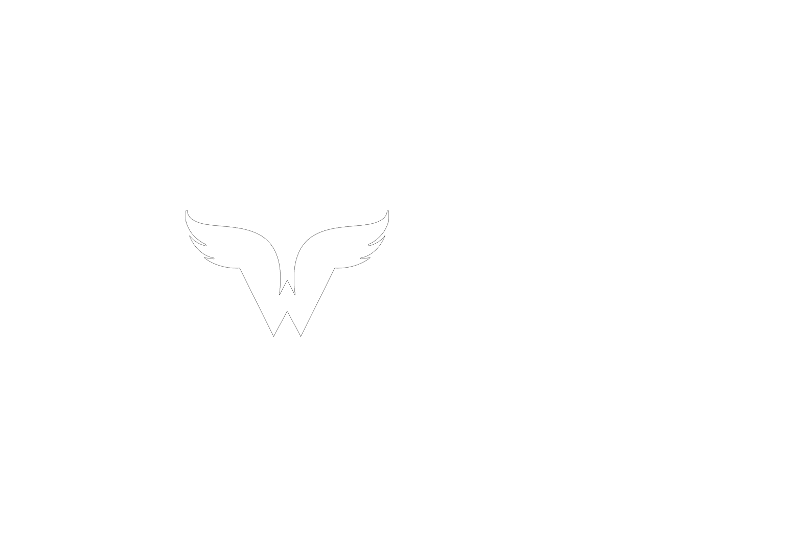 Wing'd Warrior Logo with wings and a sword