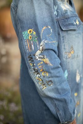 Blue denim duster