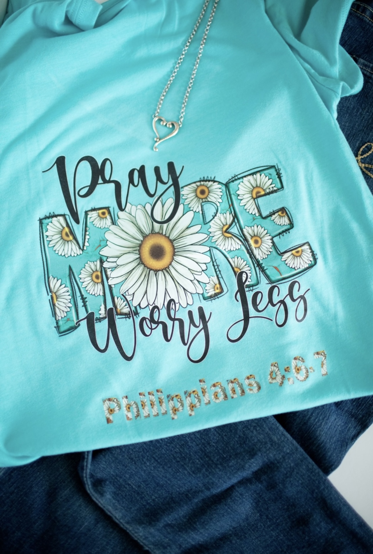 Pray More Worry Less - Deep V-neck