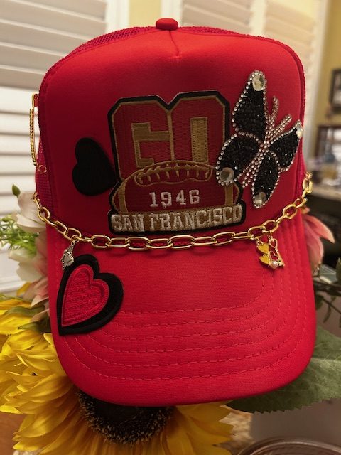 49er OTTO Hat Red with Butterfly